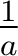   \frac{1}{a}  