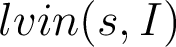 lvin(s, I)