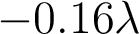  -0.16\lambda 
