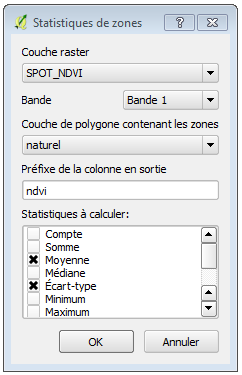 Capture d'écran QGIS
