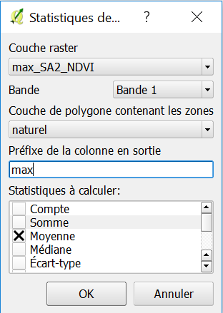 Capture d'écran QGIS