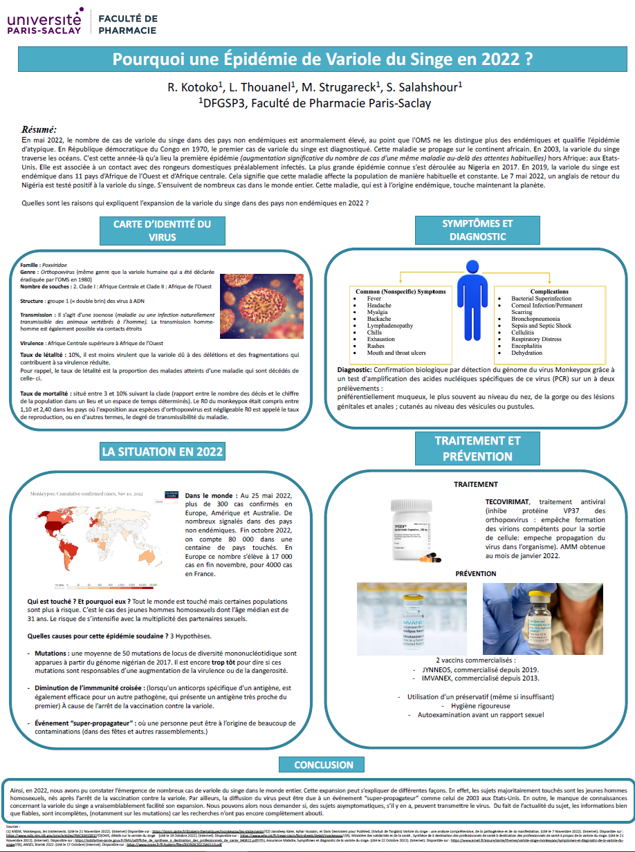 poster monkeypox. sujet de l'an dernier