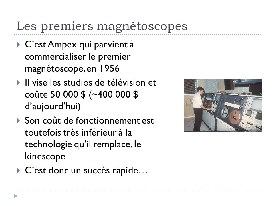 Les premiers magnétoscopes