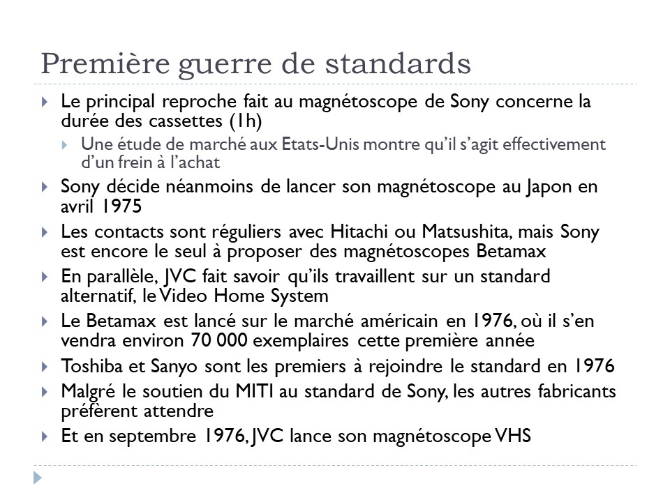 Première guerre de standards