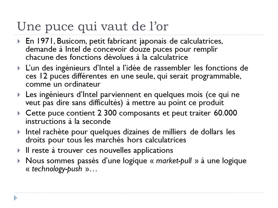 Une puce qui vaut de l'or (l'invention du microprocesseur)