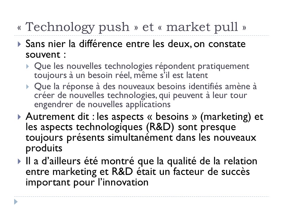 Techno-push et market-pull