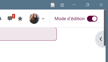 Mode d'édition actif