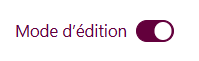 Mode d'édition