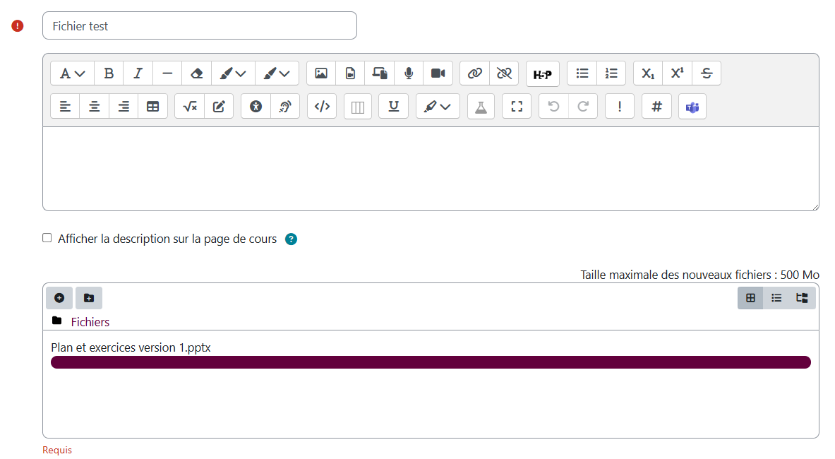 Remplir le formulaire