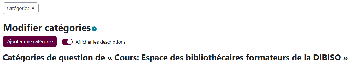 Ajouter une catégorie