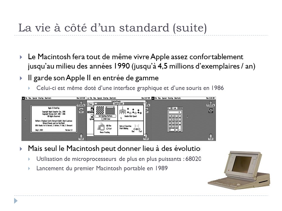 La vie à côté d'un standard (suite)