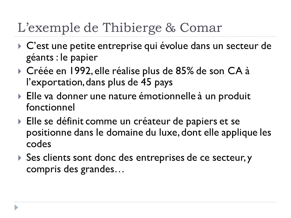 L'exemple de Thibierge & Comar