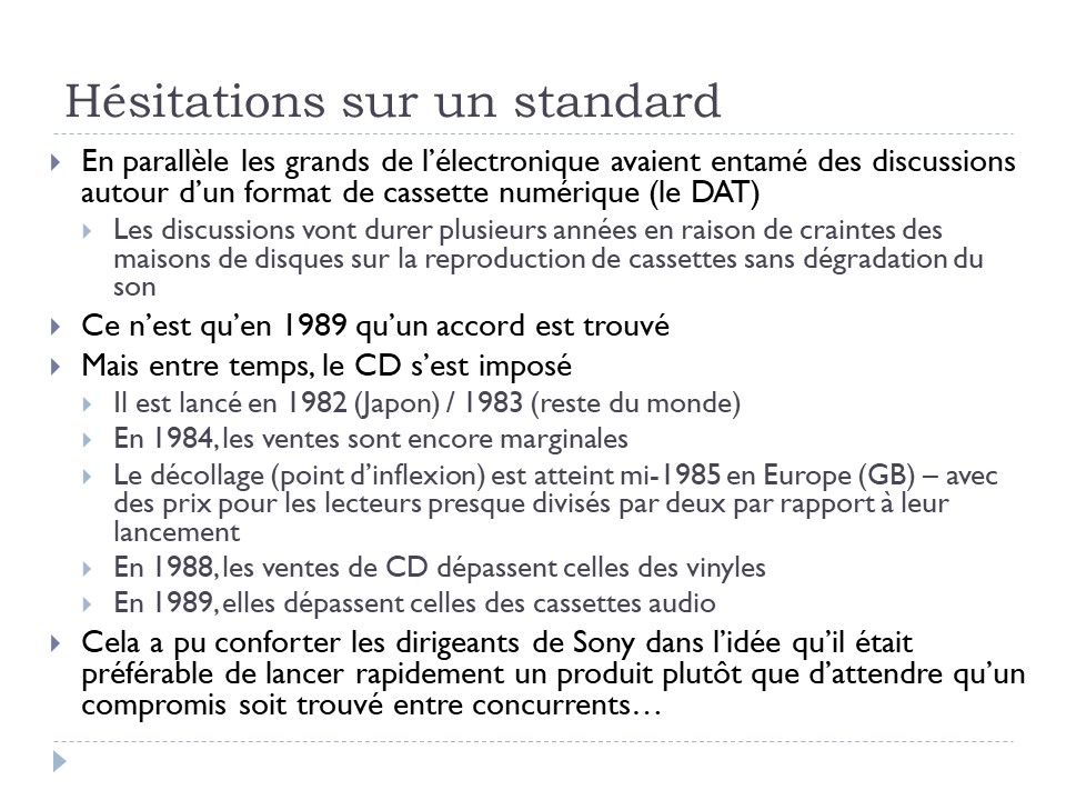 Hésitations sur un standard