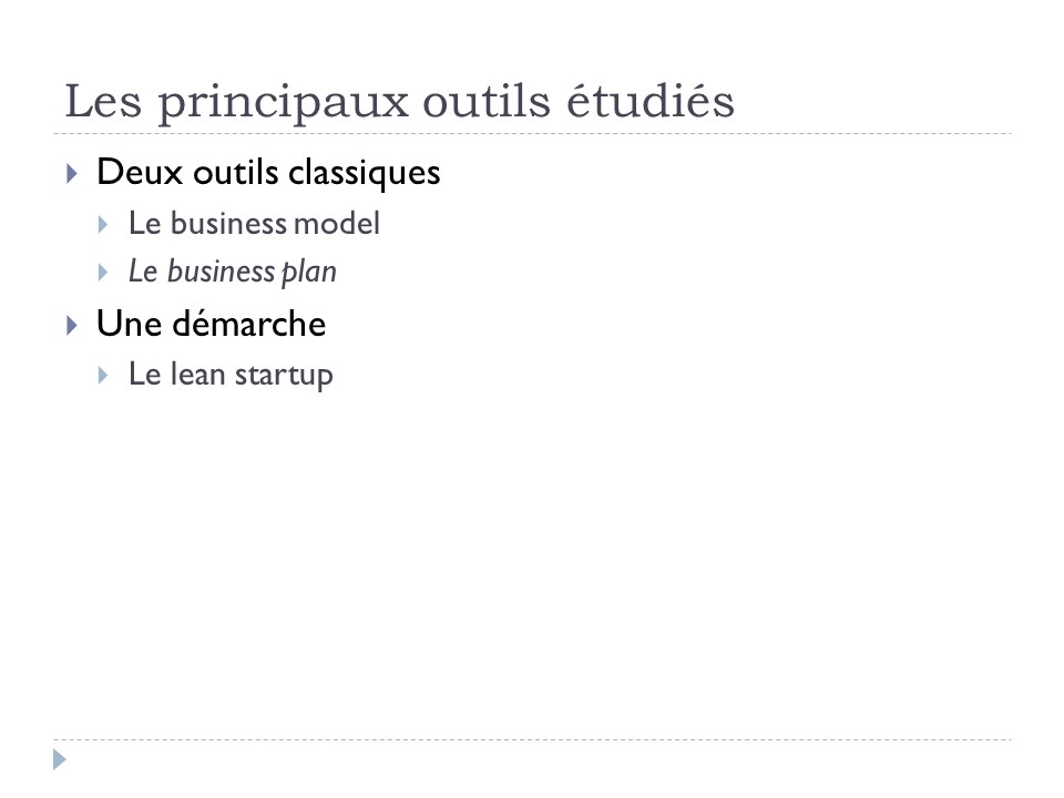 Plan : Le business plan