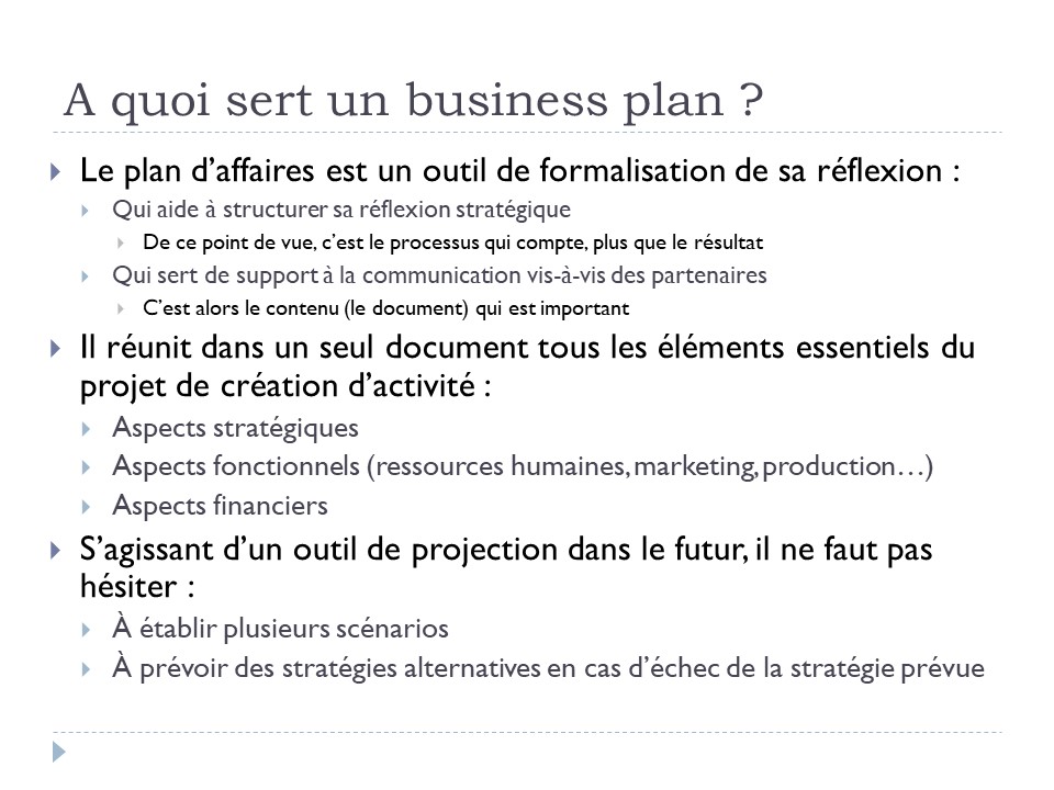 A quoi sert un business plan ?