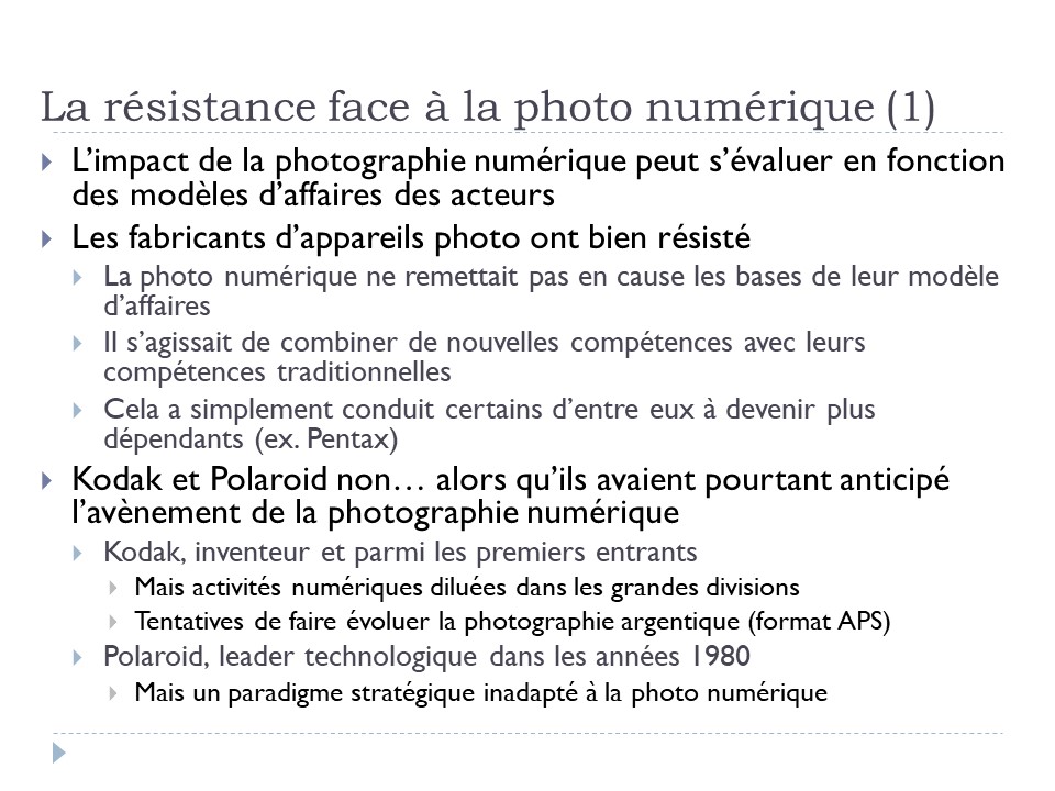 La résistance devant la photo numérique (1)