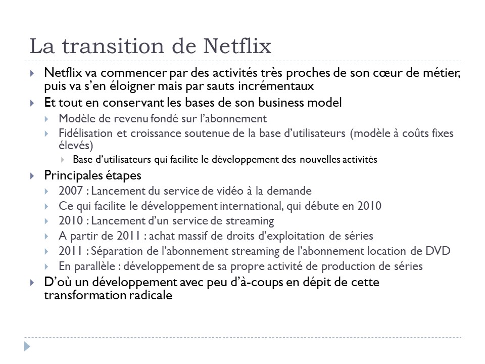 La transition de Netflix