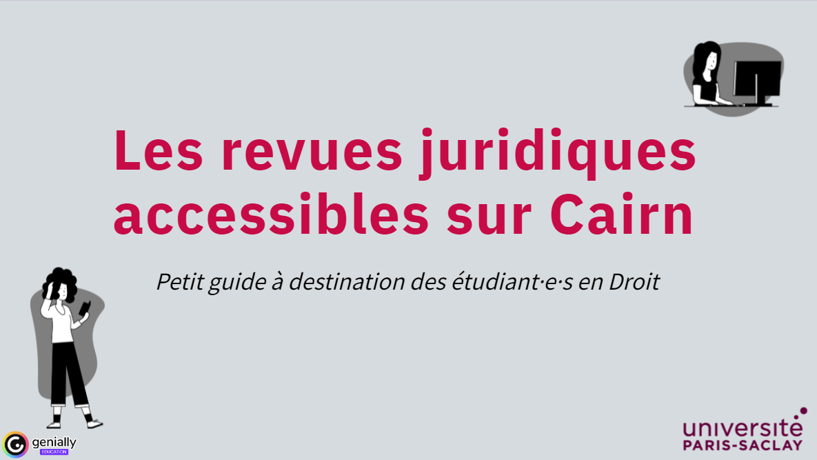 Page de présentation des revues juridiques accessibles sur Cairn